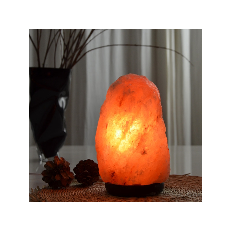 Lampe En Cristal De Sel De L'Himalaya – Pierre Naturelle 2–3 Kg – Purifiante, Apaisante Et Décorative – Livrée Avec Ampoule Et Câble